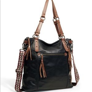 Ashland Black Leather Tote by The Sak.
